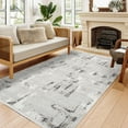 thumbnail image 2 of Grey Abstract Area Rugs for Living Room Washable Rugs Boho Moroccan Area Rug Soft Neutral Geometric Bohemian Carpet Distressed Indoor Rug for Bedroom Dining Room Office Foldable Nonslip Rug, 2 of 9