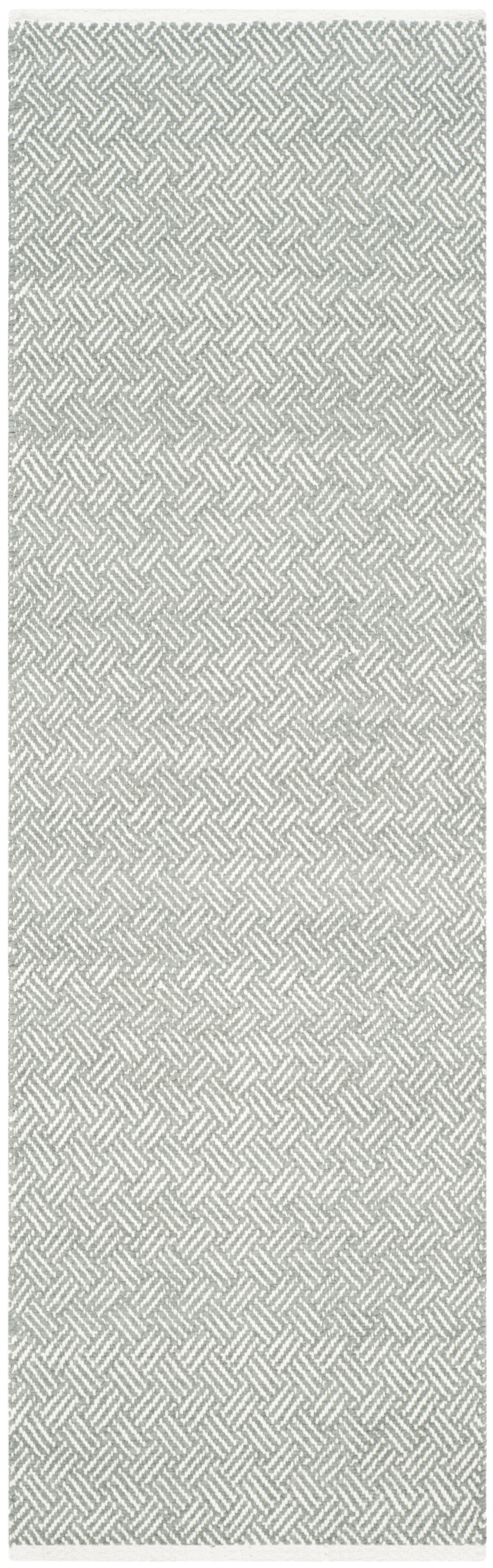 SAFAVIEH Boston Donnchad Geometric Cotton Runner Rug, Grey, 2'3" x 11'