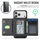 thumbnail image 3 of Funda para IPhone 17 Pro Max 6.9" RFID Funda Protectora con Bloqueo y Soporte Magsafe con 7 Ranuras para Tarjetas 2 en 1 Funda Protectora de Cuero a Prueba de Golpes con Tapa Desmontable, Negro, 3 of 7
