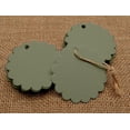 thumbnail image 1 of 100 Pcs Scalloped Blank Wedding Hang Tag Bonbonniere Favor Lolly Bag Gift Tags with Jute Twines - Colors Available, 1 of 7