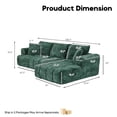 thumbnail image 3 of 108" W Modular Sectionals Sofa,Cloud Boneless Couch with Chaise,Chenille Tufted Deep Seat L Shaped Couch,Modern Compression Foam Sofa for Living Room Bedroom,No Assembly Required(Right Facing,Green), 3 of 14