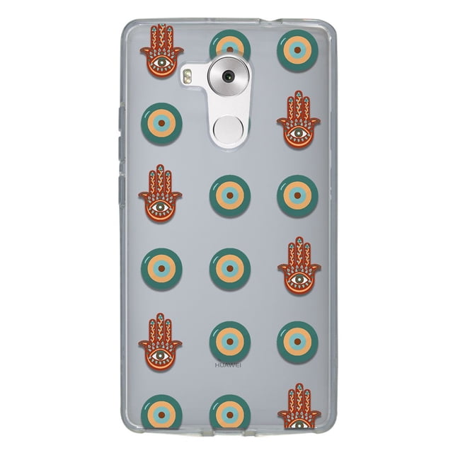 Funda Para Huawei Mate 8 Patron Ojo Turco y Manos, Uso Rudo, InstaCase Protector para Huawei Mate 8 Antigolpes, Case Patron Ojo Turco y Manos
