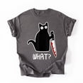 thumbnail image 3 of Murder Cat Black Cat Murderous with Knife Halloween Costume T-Shirt, Fullsizes S-5XL Multicolors T-Shirt, 3 of 5