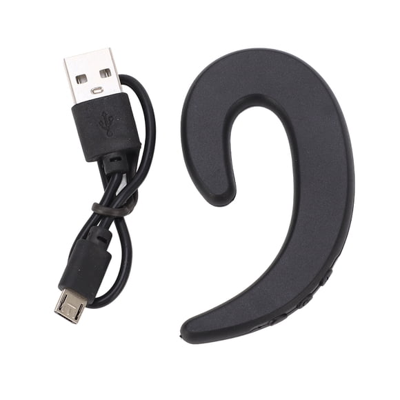 Auriculares inalámbricos Bluetooth con gancho para la oreja y micrófono (negros)