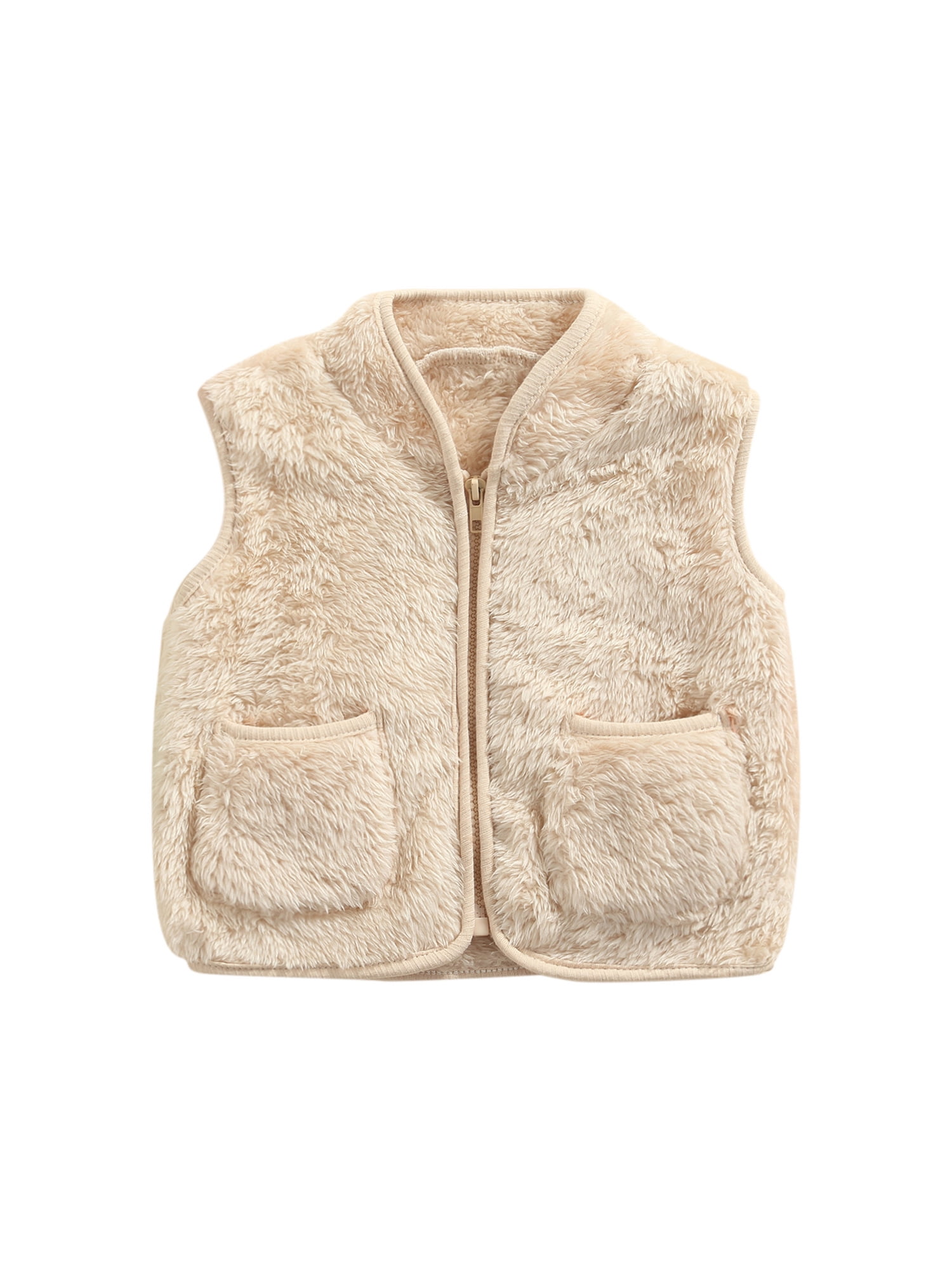 LittleSpring Kids Fleece Vest Jacket Full-Zip Warm Sleeveless 