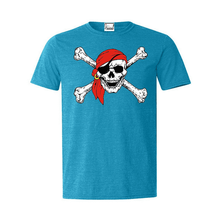 Mens Jolly Roger Skull Crossbones Short Sleeve T-Shirt