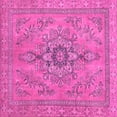 thumbnail image 1 of Ahgly Company Indoor Square Abstract Pink Modern Area Rugs, 4' Square, 1 of 4