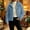 Blue, variant on Cocoon Women Jacket Winter Jackets Fleece Windbreaker Antimicrobial Protection Jacket Beige Long Sleeve Button Cropped Womens Jackets Casual