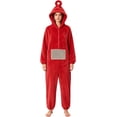 thumbnail image 3 of Guvpev Funny Cartoon Onesie Pajamas for Adult, Warm Fleece Halloween Cosplay Jumpsuit, Unisex Silly One-Piece Sleepwear Costume, Soft Plush Hooded Loungewear for Cosplay Party & Fancy Dress, 3 of 13