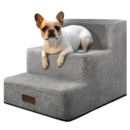 Dog Steps for Small Dog  3-Step Dog Stairs for High Beds and Couch  Non-Slip Pet Stairs for Small Dogs and Cats Dog Bed Stairs
