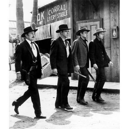 Doc Hudson Accessories - Gunfight At The OK Corral Kirk Douglas As Doc Holiday Burt Lancaster As Wyatt Earp John Hudson Deforest Kelly 1957 Photo Print