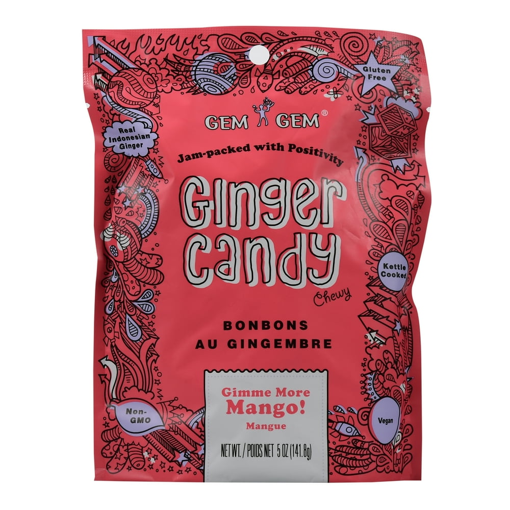 Gem Gem Ginger Candy Gimme Moe Mango, 5 oz