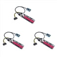 thumbnail image 1 of 3X Mini PCIe to PCI 16X Riser for Laptop External Graphics Card EXP GDC BTC Miner MPCIe to PCI-E Slot,Black & red, 1 of 3