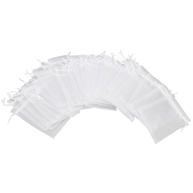 Bolsas de organza BuyWeek 100 piezas transparentes