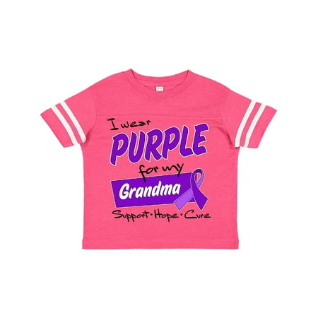 

Inktastic I Wear Purple for My Grandma-Support Hope Cure Gift Toddler Boy or Toddler Girl T-Shirt