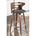 thumbnail image 2 of Carson Carrington  Cranagh 24" Upholstered Counter Stools (Set of 2) High Back Charcoal Fabric/Walnut/Chrome Walnut Finish Wood,Fabric Polyester Blend, 2 of 5