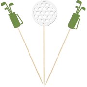 Golf Centerpiece Sticks, 12-Pack Double-Sided Golf Birthday Retirement Table Topper Party Decorations