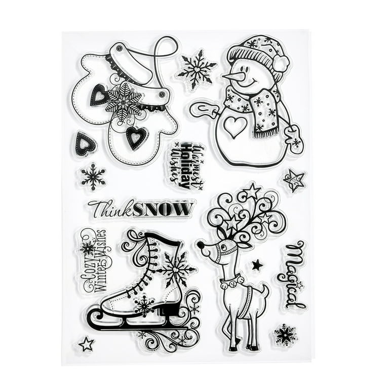 Merry Christmas Series Clear Stamps Die Sets Card Making - Temu