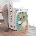 thumbnail image 6 of Susaid Starfish And Seashell Print Wooden Bookends Decorative Book Ends for Shelves Heavy Books Holder Organizer Non-Slip Desk Book End for Kids Room Office School 1 Pairs, 6 of 8