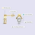 thumbnail image 2 of Diamond Stud Earring | 10 Carat IGI Certified Pear Shape Lab Grown Diamond | 18K Yellow Gold |Stellar Lab Diamond Stud Earrings | Prong Setting | FG-VS1-VS2 Quality | Friendly Diamonds, 2 of 5