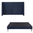 thumbnail image 1 of Base Cama Slim Queen Size + Cabecera Milan Azul Marino, 1 of 11
