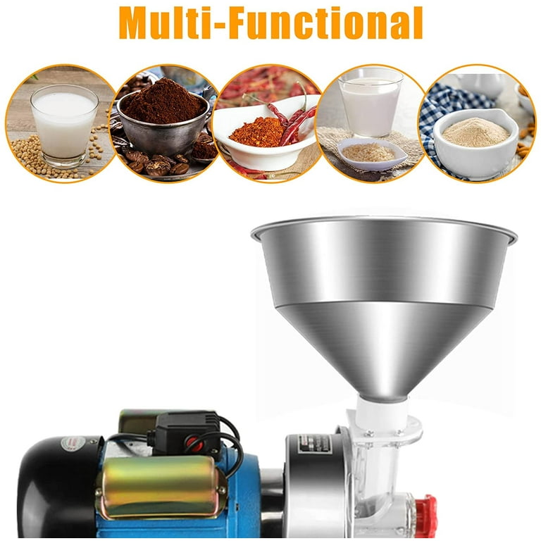 Molino De Maiz Electrico Maquina Para Moler Corn Wheat Grain Mill Grinder  Electric Grinding Machine with Funnel for Flour Rice Feed Coffee Pellet in