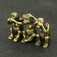 thumbnail image 6 of Small Monkey Statue Brass Monkey Figurine House Decoration Animal Figurines, 6 of 12