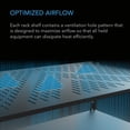 thumbnail image 4 of AC Infinity Vented Cantilever 1U Universal Rack Shelf, 14" Deep, for 19" Equipment Racks. Heavy-Duty 2.4mm Cold Rolled Steel, 60l, 4 of 6