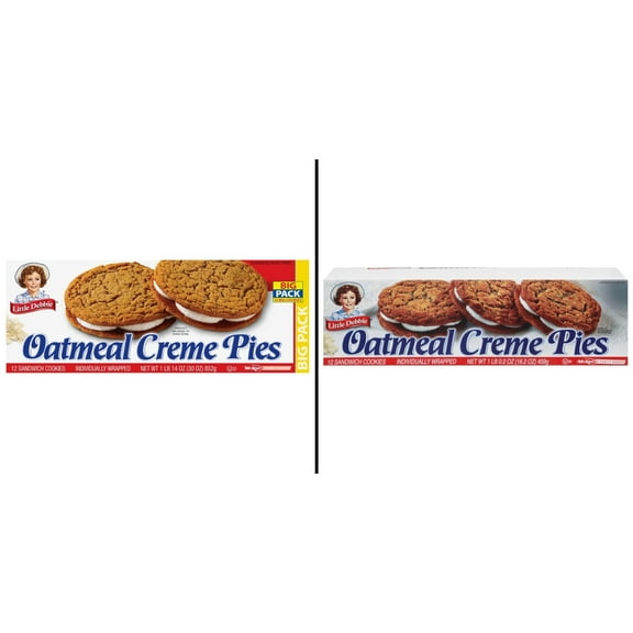Little Debbie Oatmeal Creme Pies 12 ct & Little Debbie Oatmeal Creme Pies Sandwich 12 ct