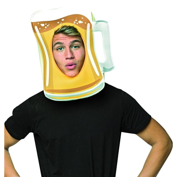 Jarra de cerveza Open Face Mask Rasta Imposta para hombre, color amarillo