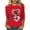 Red, variant on 3 Quarter Length Sleeve Tops for Women Trendy Ultra Comfort O Neck Valentine I Love You Printed Shirt Funny Couple Matching Casual Short Sleeve Tee Tops