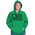 thumbnail image 4 of St Patrick's Day Irish-American Pride Zip Up Hoodie Men's Women's Brisco Brands M, 4 of 6