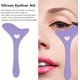thumbnail image 2 of Eye Makeup Auxiliary Guard Tool, Reusable Silicone Eye Makeup Aid Tool with Cream Applicator for Women Eyeshadow Mascara Drawing Accessories(Purple), 2 of 5