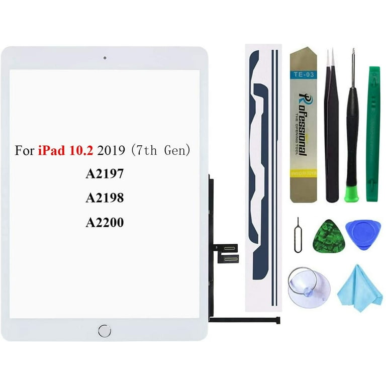 White Touch Screen Replacement Parts Digitizer Glass Assembly for iPad 7  7th Generation 2019 10.2 inch (A2197 A2198 