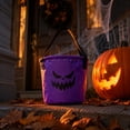 thumbnail image 6 of Halloween Candy Bucket Light Up Pumpkin LED Glowing Basket with Handle for Kids Trick or Treat Party Decor by OVFUIZ, 6 of 7