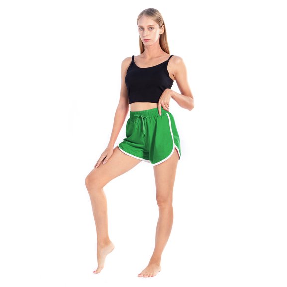 Monfince Women's Yoga Dance Short Pants Sport Shorts Summer Athletic Cycling Hiking Sports Shorts Green US 6-18