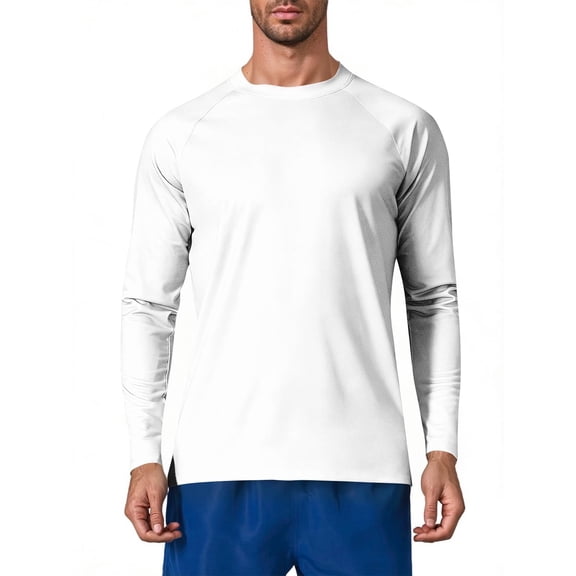 yillto Mens Sun Protection Tops Quick Dry Long Sleeve Lightweight Shirts Workout Hiking Running Tees S-5XL