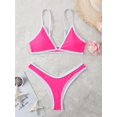 thumbnail image 3 of Conjunto de Bikini negro plisado con cordón para mujer, traje de baño de 3 piezas de manga larga, cintura alta, 2024, 3 of 5
