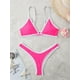 thumbnail image 3 of Conjunto de Bikini negro plisado con cordón para mujer, traje de baño de 3 piezas de manga larga, cintura alta, 2024, 3 of 5