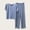 A6 Blue, variant on Nooxsoe Two Piece Sets For Women 2026 Summer Crew Neck Short Sleeve Ribbed Knit Lounge Sets Elastic Wide Leg Pants Soft Breathable Home Sleepwear Casual Travel Outfits Multicolor L