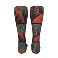 thumbnail image 6 of Honeii Colorful Reptile And Leaves Print Calf Socks Sports Socks Seamless Toe, Trouser Socks,Knee High Long Socks for Women and Men-One Size, 6 of 8