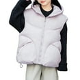 thumbnail image 3 of Kiijoy Winter Girls Stylish Hooded Vest Kids Sleeveless Outerwear Puffer Jacket, Sizes 11-12, 3 of 5