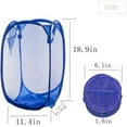 thumbnail image 3 of 4 Pack Collapsible Laundry Basket - Foldable Portable Mesh Dirty Clothes Basket for Bedroom/Kids Room/College Dormitory and Travel (B), 3 of 6