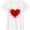 White, variant on Love Heart Graphic Valentine's Day T-Shirt