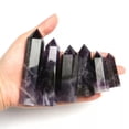 thumbnail image 2 of EOEMY Natural Amethyst Quartz Crystal Obelisk Wand Tower Point Reiki Healing Column-1Pc (Random Pick)-6-7Cm, 2 of 9