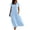 Light Blue, variant on XUNKUSGA Cotton Linen Dresses for Women Classic Plus Size Short Sleeve Sundresses for Women Casual V Neck Button Up Pleated Flowy Long Maxi Dress,Green,S