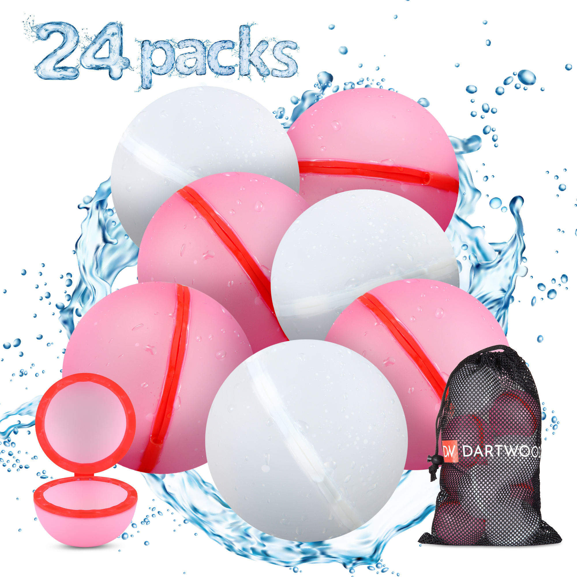 Dartwood Reusable Water Balloons SelfSealing, Reusable