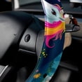 thumbnail image 5 of Robot Unicorn Attack 14.5 Inch Printing PVC Leather Car Wheel Cover Steering Wheel Cover Auto Accessories, 5 of 6
