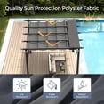 thumbnail image 5 of Vitarpatio 10' x 10' Outdoor Retractable Pergola with Canopy, Aluminum Pergola Patio Grill Gazebo w/ Drainage Holes & Windproof Hooks, 5 of 10