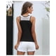 thumbnail image 5 of Blusa plisada de gasa sin mangas para mujer-Negro-XXXLarge oso de fresa Electrónica, 5 of 5